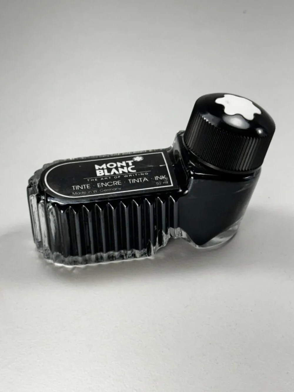 Montblanc 52ml Ink Bottle FULL Made in W Germany Original Fountain Pen Vintage